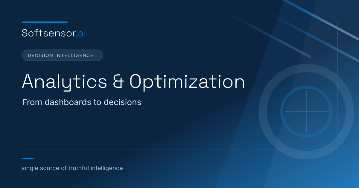 Analytics & Optimization — Services — Softsensor.ai